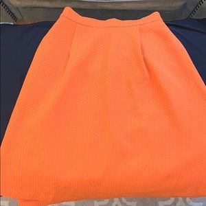 Orange A-line skirt
